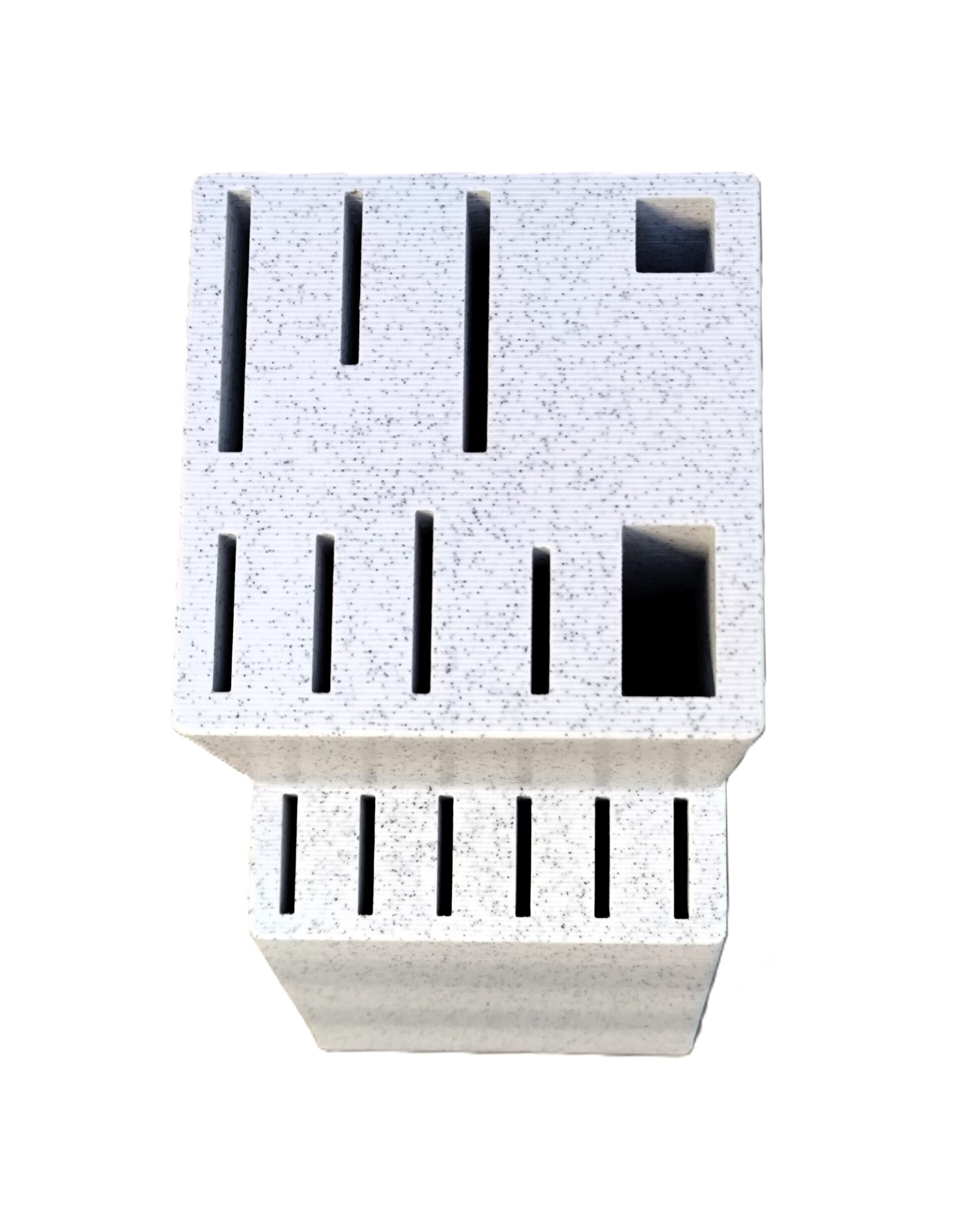 Cuchillero, porta cuchillos universal 15 piezas, imitacion marmol, sin cuchillos - 3